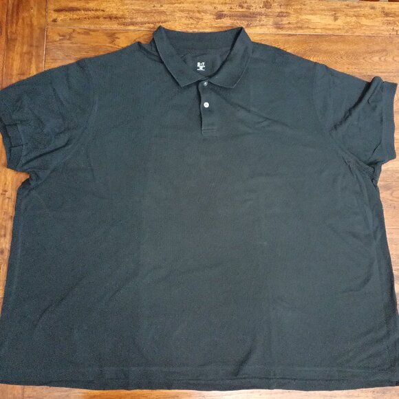 B+T ESSENTIALS By DXL black polo shirt, size 6XL - Picture 1 of 5